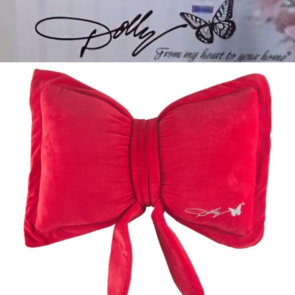 Dolly Parton Bow Accent Decorative Pillow